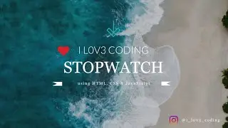 Stopwatch using HTML, CSS and JS(hr:min:sec).