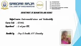GE3451-Environmental science and sustainability  #evs #engineering 