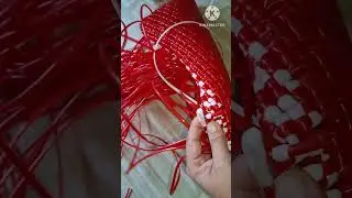 plastic wire basket  #plastic #diy #shoppingbag #handmade #craftideas #craft #weaving