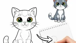 Drawing animals with circle shape in a unique way😍😍😍