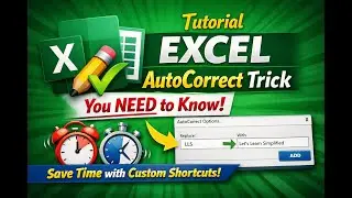 Excel AutoCorrect Trick You NEED to Know! | Save Time with Custom Shortcuts