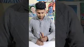 😱😱Drawing of Goddess Saraswati made with pencil colour 🙏🏻💯 #basantpanchami #drawing #status #shorts