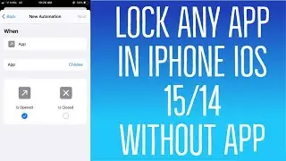Lock Apps in iPhone IOS 14/15