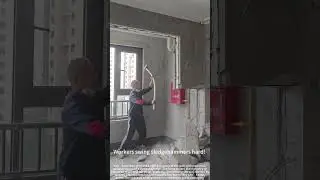 Demolishing an old house wall! 🏚️