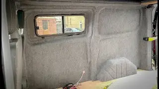 Carpeting a transit custom campervan