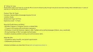 👉 Latest QA Jobs | Manual & Automation Testing