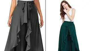 Girls Maxi Overlay Pant Skirt Ruffle skirt palazzo Maxi palazzo Cascading Ruffles Wrap Skirt Shorts
