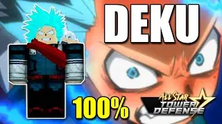 DEKU INFINITE 100% IS OP!! 5 STAR UNIT SHOWCASE | ROBLOX ALL STAR TOWER DEFENSE