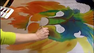 Lion of Judah Hand Painted Silk Worship Flag