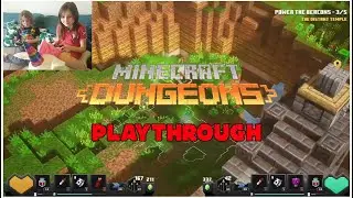 Minecraft Dungeons Gameplay - Left Behind, The Distant Temple and The Nameless Kingdom cooperative