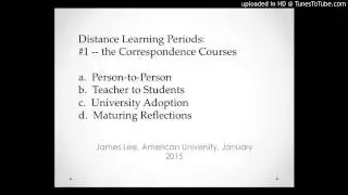 Correspondence Course History