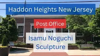 Haddon Heights New Jersey Post Office Building and Sculpture.
