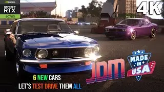 JDM: Japanese Drift Master Made in USA DLC - 6 NEW CARS - Let's Test Drive Them ALL in 4K ULTRA