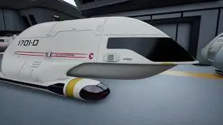 Enterprise-D Main Shuttle Bay, never shown on Next Generation due to budget
