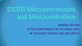 CS 305 Microprocessor and Microcontrollers(8086 Arithmetic and Flag manipulation instructions)