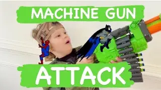 MACHINE GUN ATTACK With Kids | Kids Entertainment At Home | Leo's Playplace