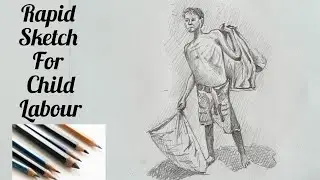 child sketch | How to draw child| child labour drawing.