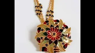 Trendy Gold Plated Black Thread Necklace Designs || exclusive gold necklace designs