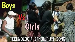 Technologia Sambalpuri Dance By Luhangar boys vs girls  || Zero Night celebration ||