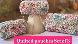 January 17, 2026 l quilted pouches Set of 3 