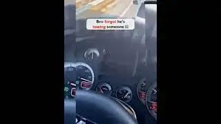 Bro forgets he's towing someone and chaos ensues!#Shorts, #TowingFails#EpicFails#FunnyMoments