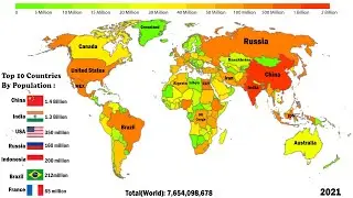 World Population Growth By map (1800-2021)