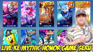 🔴 LIVE PUSH RANK KE MYTHIC HONOR MOGA YOUTUBE GA DOWN❗MABAR VIP + USER ALL ROLE❗LIVE MOBILE LEGENDS