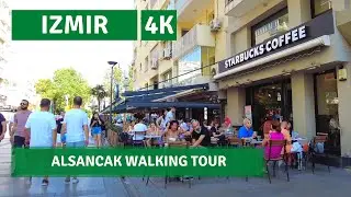 Izmir 2022 Alsancak Neighbourhood 8 July Walking Tour|4k UHD 60fps