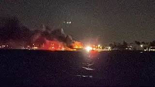 Boathouse Cape Coral on fire.