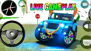 Dollar 💵 Song 🥰 Gadi Wala Game 😃 Gameplay Azure Colour Thar4x4 💙🎮 City Mood Stunts 🔥😍 Live #2026