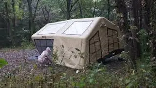 Camping of two girls in heavy rain 🌧️🌧️ in a forest 😳 for a night stay#vlog #camping