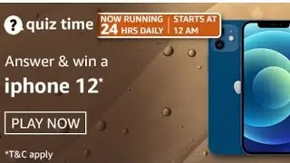 Amazon Quiz Answers Today | Win iPhone 12 | 4 April