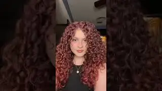 Brown to red curly hair. Curly hair transformation. #curlyhair #redhaircolor #fallhair