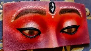 Maa kali makeup sikhe #makeup #devimaa #kalimaakali #eyeshadow #eyemakeup 