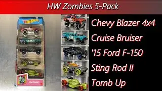 Hot Wheels 2021 HW Zombies 5-Pack Opening, Complete Details On Each Car For Your Database!