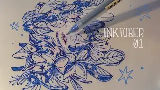 ˗ˏˋ INKTOBER 2020 ˎˊ˗ freehand ink drawing... lots of flowers! come draw with me :)