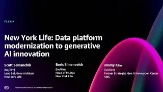 AWS re:Invent 2024 - New York Life: Data platform modernization to generative AI innovation (FSI324)