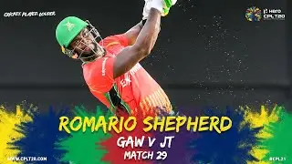 Romario Shepherd SIXES | 72 NOT OUT | GAW vs JT | CPL 2021