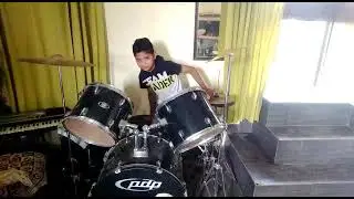 Good Morning Song with playing drums by my sweet niece Raghav Negi/little drummer