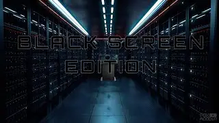 ASMR Server Room White Noise with Keyboard Typing Ambience 12 Hours - Black Screen Edition