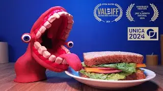 What Happens If Clay Eats A Sandwich? | Stop Motion Animation in Pixar Style By Sclay
