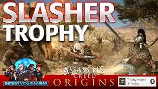 Assassin's Creed Origins - Slasher Trophy | Eliminate 3 enemies with one hit |