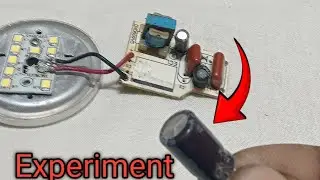 Experiment ,LED circuit se agar big electrolyte capacitor nikal de to kya glow karega?