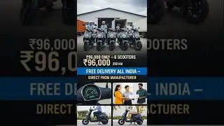 6 Electric Scooters in ₹96,000 | 250 KM Range | Free Delivery All India #electricscooter #scooter