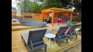 Stock Tank Pool Deck & Covered Pergola Timelapse