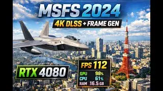 MSFS 2024 | RTX 4080 | 4K DLSS + Frame Generation | Tokyo
