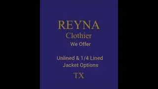 We offer Unlined & 1/4 Lined Jackets