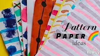 10 Easy handmade pattern papers ✨🌷 journal supplies ideas🫧🌈#viral #diy #journal #yt #handmade #craft