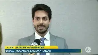 TRABALHO EM FERIADOS: O QUE MUDA PARA O VAREJO | ENTREVISTA SBT REGIONAL