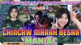 CARAMEL IN. GPX LANGSUNG MEMBANTAI TIGER WONG. CHINCAW JUGA MEMBALASKAN GAME 1 TADI. DIKASIH MANIAC